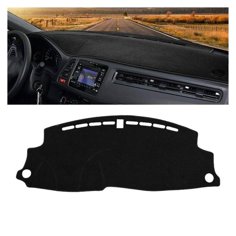 Auto Dashboard Matte Cover Für HR-V Für HRV Für Vezel 2014 2015 2016 2017 2018 2019 2020 Auto-Armaturenbrett-Abdeckung Armaturenbrettmatte Sonnenschutz Rutschfeste Unterlage(A LHD Black Side) von ESSUE