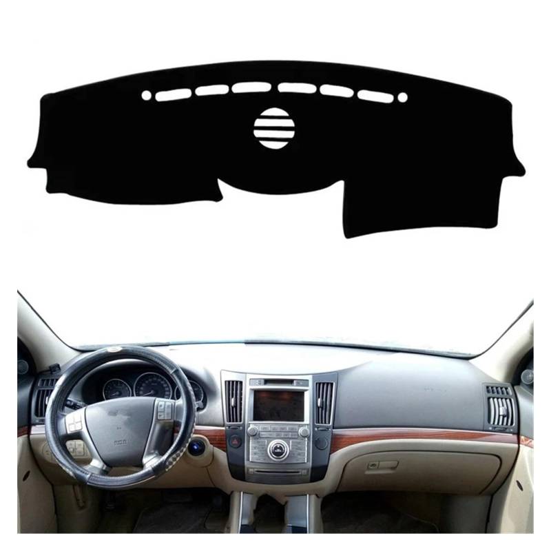 Auto Dashboard Matte Cover Für Hyundai Für Veracruz Für IX55 2006 2007-2015 Armaturenbrettabdeckung Matte Pad Sonnenschirm Anti-UV Instrument Kissen Teppich(Schwarz,Lhd) von ESSUE