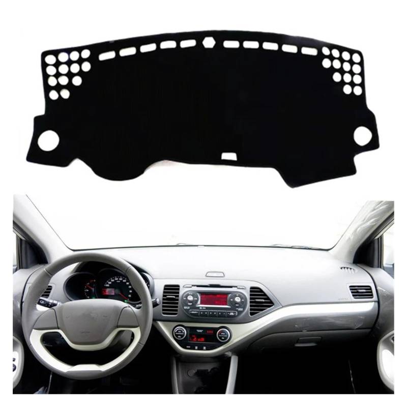 Auto Dashboard Matte Cover Für Kia Für Picanto Für Morning 2012-2016 Auto Dashmat Armaturenbrett Abdeckung Pad Matte Blendschutz Sonnenschutz Schutz Teppich Teppich(Rot,Lhd) von ESSUE