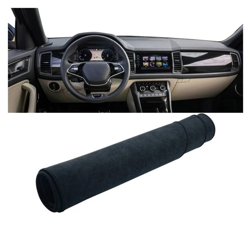 Auto Dashboard Matte Cover Für Kodiaq Für NS7 2016 2017 2018 2019 2020 2021 2022 Auto Armaturenbrett Abdeckung Instrument Schreibtisch Sonnenschutz Matte rutschfest(B LHD Black) von ESSUE