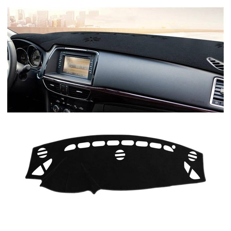 Auto Dashboard Matte Cover Für Mazda 6 Für Atenza Für GJ 2013 2014 2015 2016 2017 Auto Armaturenbrett Abdeckung Matte Sonnenschutz Pad Instrumententafel Teppiche(A Black Side) von ESSUE