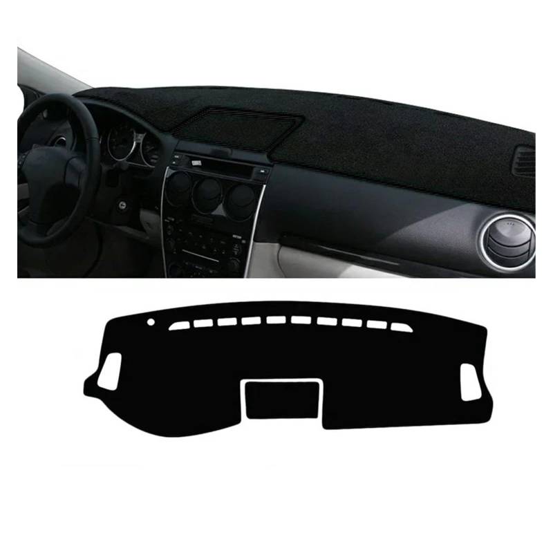 Auto Dashboard Matte Cover Für Mazda 6 Für GG 2002 2003 2004 2005 2006 2007 Auto Armaturenbrett Abdeckung Instrument Schreibtisch Sonnenschutz Matte Dash Rutschfeste Pad(A LHD Black Side) von ESSUE