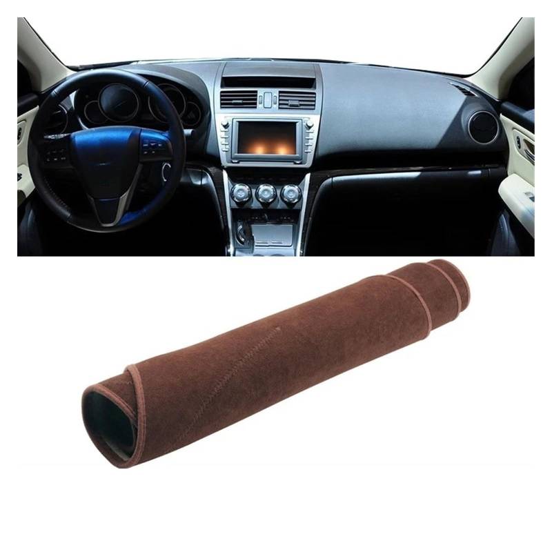 Auto Dashboard Matte Cover Für Mazda 6 Für GH 2008 2009 2010 2011 2012 Auto-Armaturenbrett-Abdeckung Lichtschutzmatte Sonnenschutz Anti-UV-Teppiche rutschfeste Matten(B Brown LHD) von ESSUE