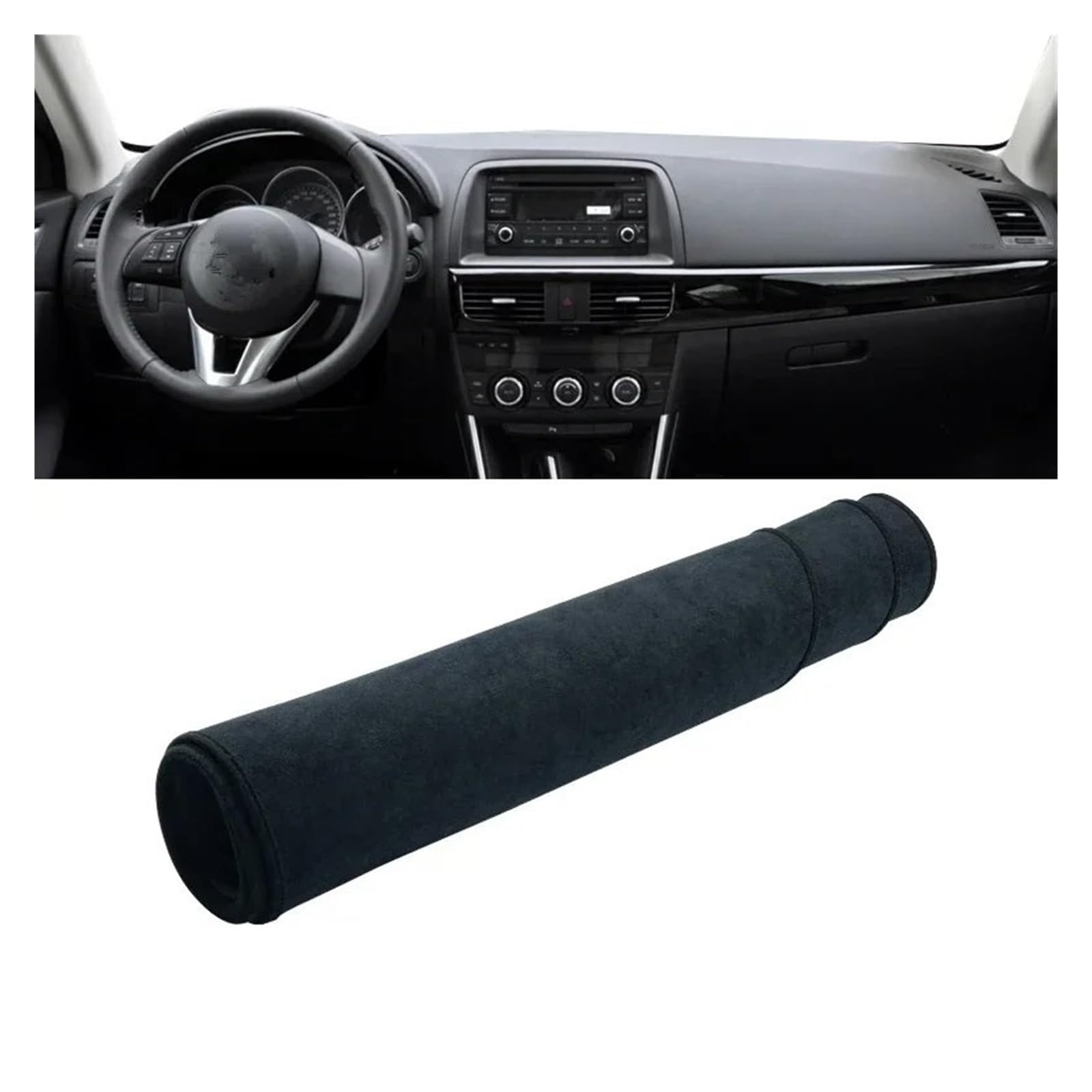 Auto Dashboard Matte Cover Für Mazda Für CX-5 Für CX5 Für KE 2012 2013 2014 2015 2016 Auto-Armaturenbrett-Abdeckung Sonnenschutzmatte Dash rutschfeste Unterlage(B LHD Black) von ESSUE