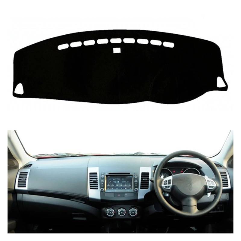 Auto Dashboard Matte Cover Für Mitsubishi Für Outlander 2007-2012 Auto Armaturenbrettabdeckung Armaturenbrettmatte Sonnenschutz Dashmat Schützen Teppich Teppich(Rot,RHD) von ESSUE