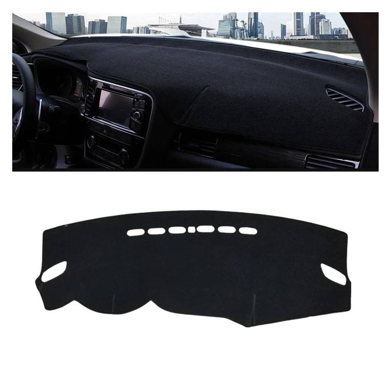 Auto Dashboard Matte Cover Für Mitsubishi Für Outlander 3 2013 2014 2015 2016 2017 2018 2019 2020 2021 Auto Dashboard Abdeckung Matte Sonnenschutz Teppiche(LHD Black Side) von ESSUE