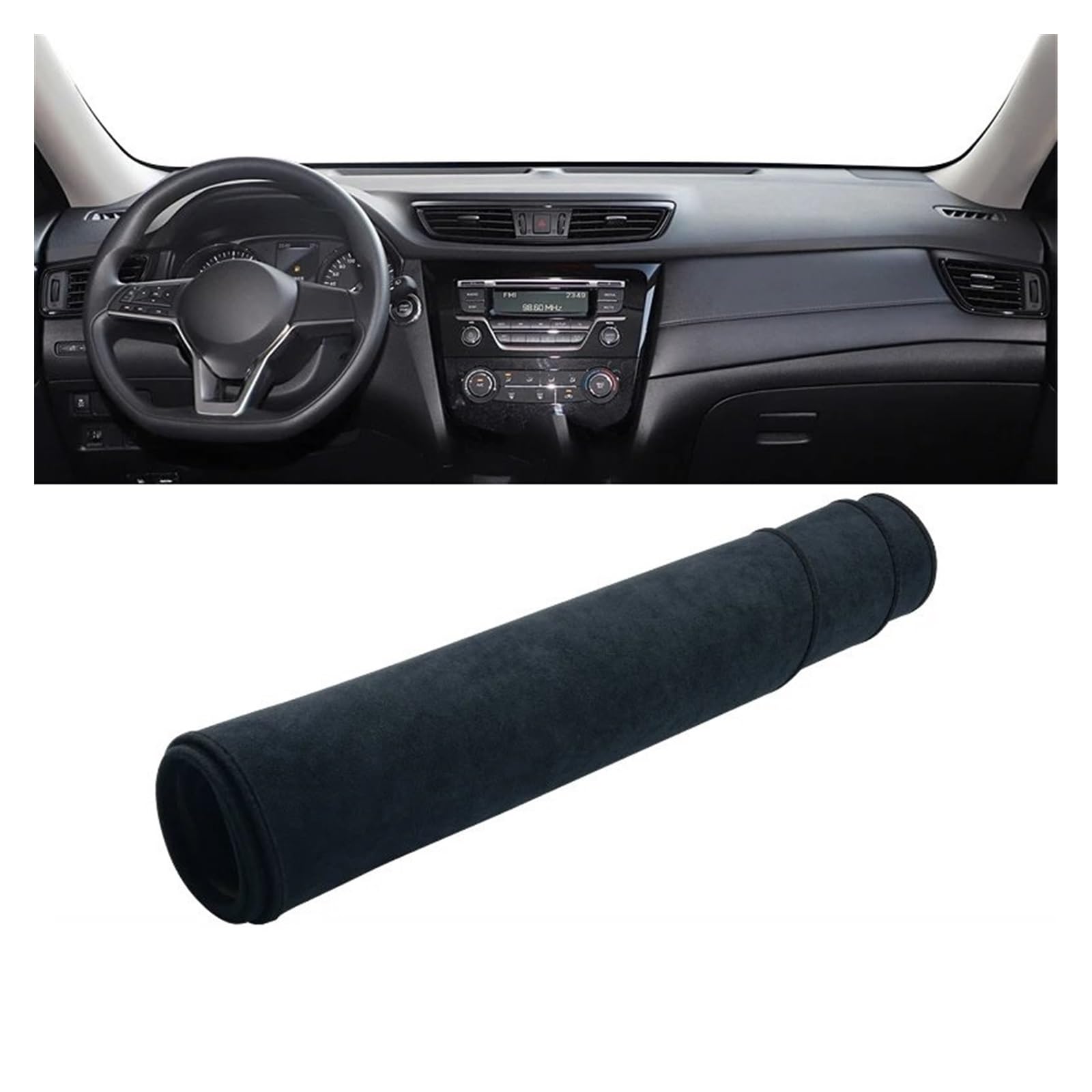 Auto Dashboard Matte Cover Für Nissan Für X-Trail Für T32 Für X Trail 2014-2018 2019 2020 Auto-Armaturenbrett-Abdeckung Vermeiden Sie Lichtpad Instrumententafelmatte Teppiche(B Black LHD) von ESSUE