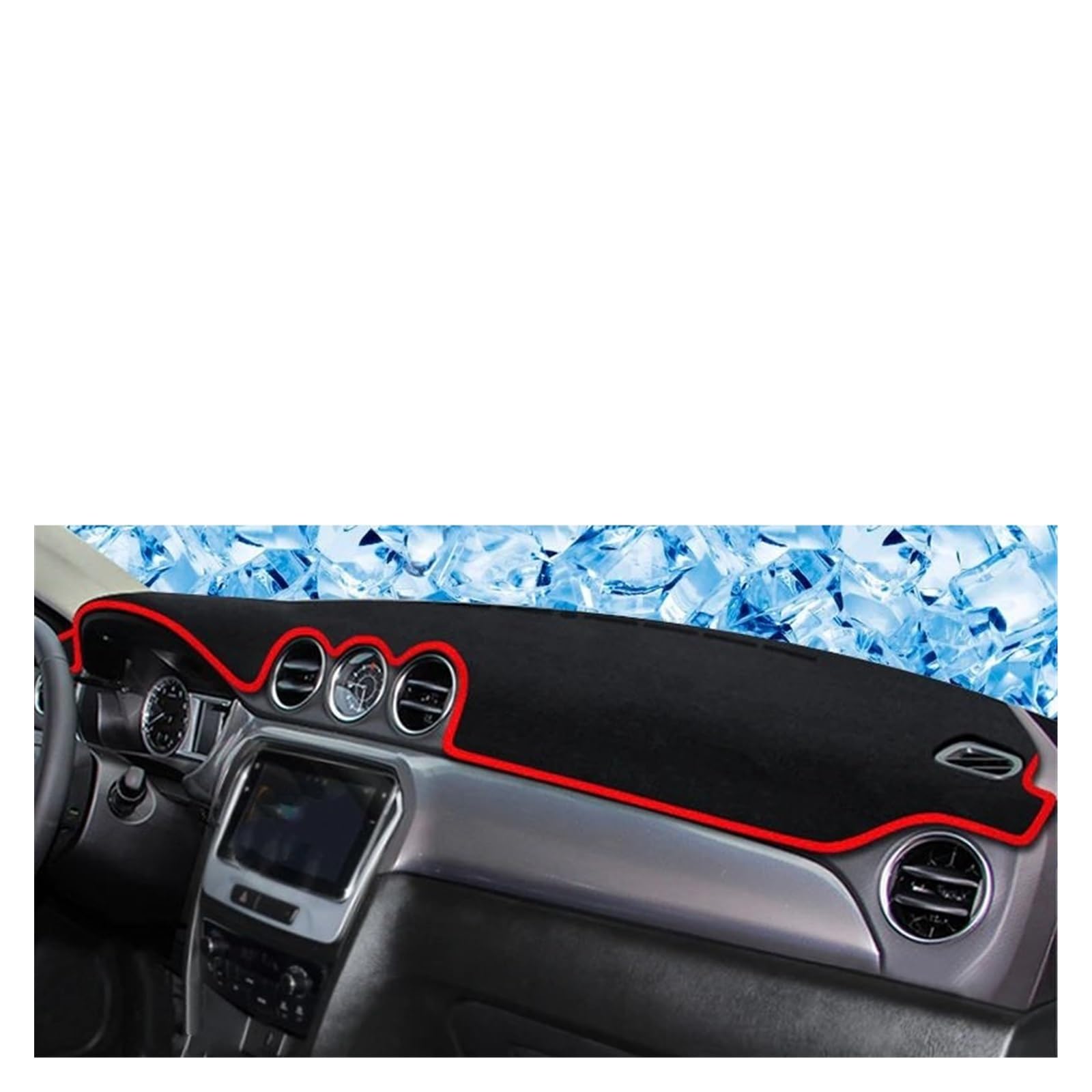 Auto Dashboard Matte Cover Für Suzuki Für Vitara 2015 2016 2017 2018 2019 2020 Auto Armaturenbrettabdeckung Armaturenbrettmatte Sonnenschutzpolster Instrumententafelteppiche(Rot,Lhd) von ESSUE