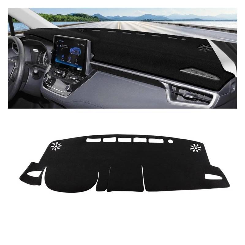 Auto Dashboard Matte Cover Für Toyota Für Corolla Für Cross Für XG10 21-24 Für Hybridauto-Armaturenbrettabdeckung Sonnenschutz Vermeiden Sie Lichtmatte rutschfeste Unterlage(A Black Side LHD) von ESSUE