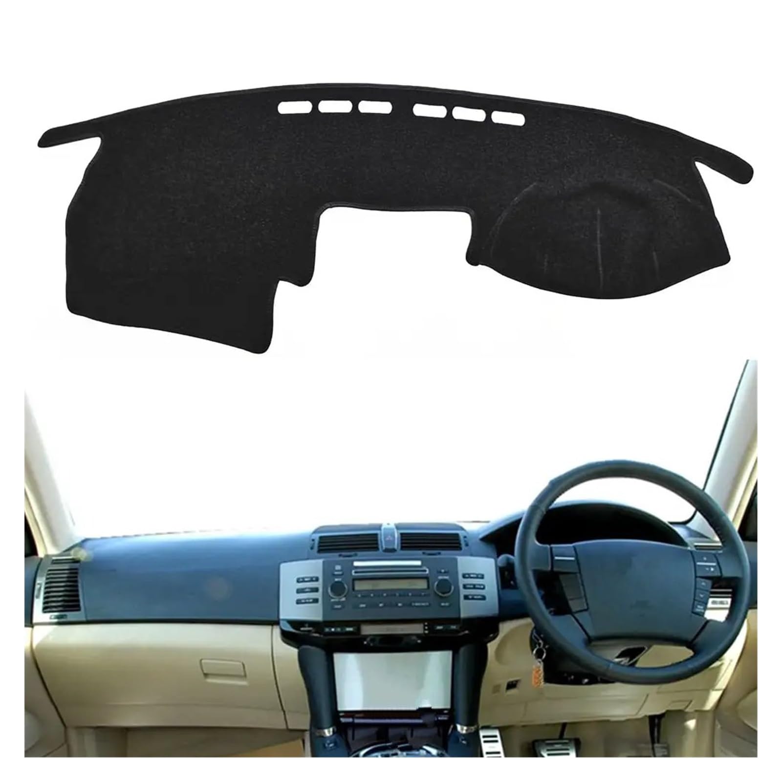 Auto Dashboard Matte Cover Für Toyota Für Mark X 2004-2007 2008 2009 Dashmat Dash Abdeckung Matte Innen Sonnenschutz Dashboard Schutz Teppich(Rot,RHD) von ESSUE