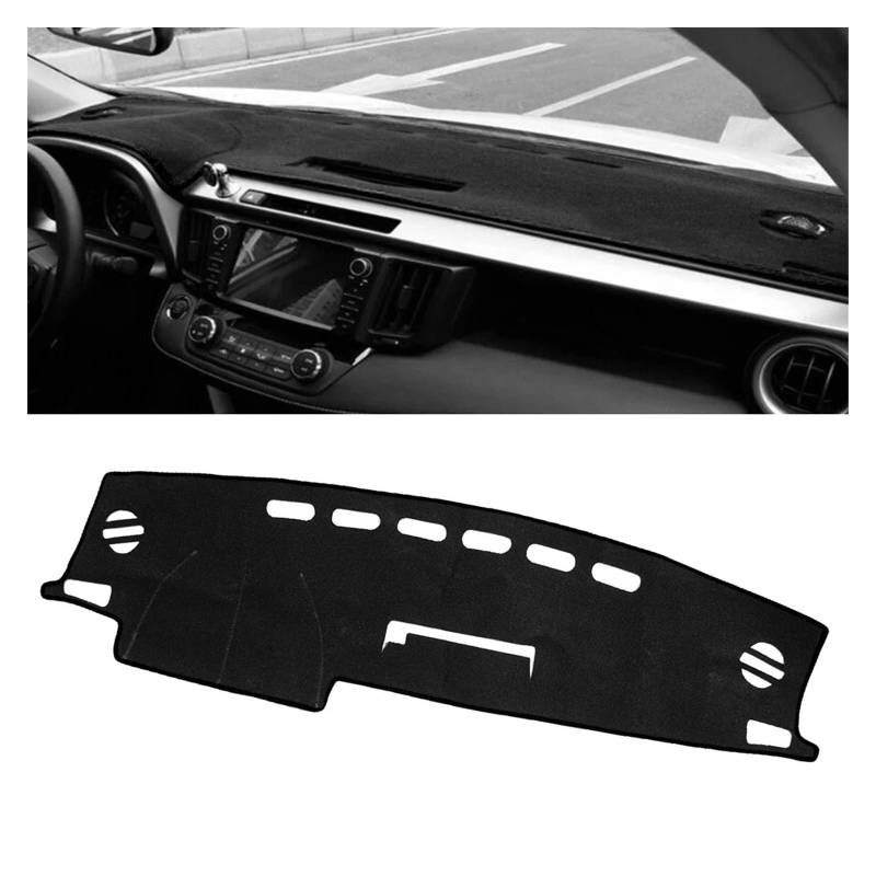 Auto Dashboard Matte Cover Für Toyota Für RAV4 2013 2014 2015 2016 2017 2018 LHD Auto Dashboard Sonnenschutz Abdeckung Matte Pad Teppich Visier Polyester von ESSUE