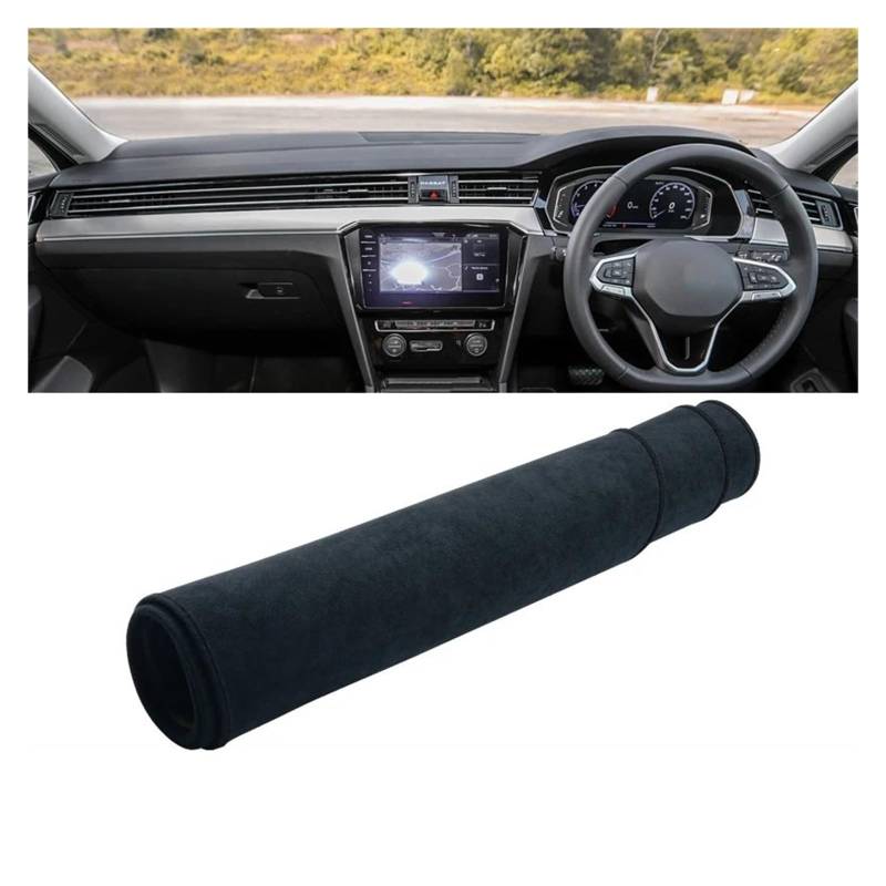 Auto Dashboard Matte Cover Für VW Für Passat Für B8 2015 2016 2017 2018 2019 2020 2021 2022 2023 Auto Armaturenbrettabdeckung Armaturenbrettmatte Sonnenschutzpad(B Black RHD) von ESSUE