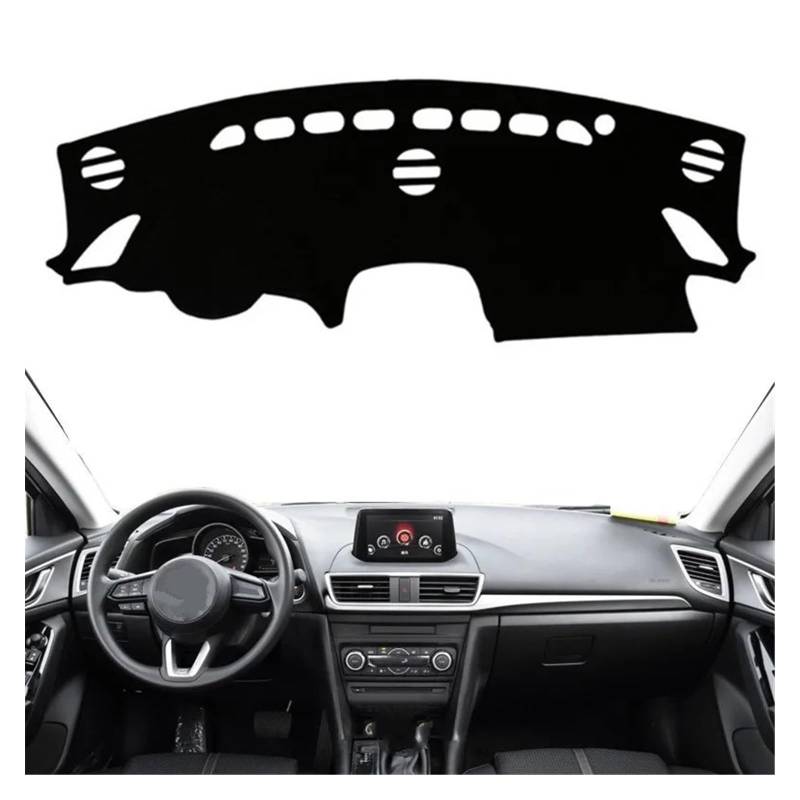 Auto Dashboard Matte Cover Für VW Für Tiguan Für MK1 2007 2008 2009 2010 2011 2012 2013 2014 2015 Auto Armaturenbrett Sonnenschutzmatte Abdeckung Pad(B Black RHD) von ESSUE