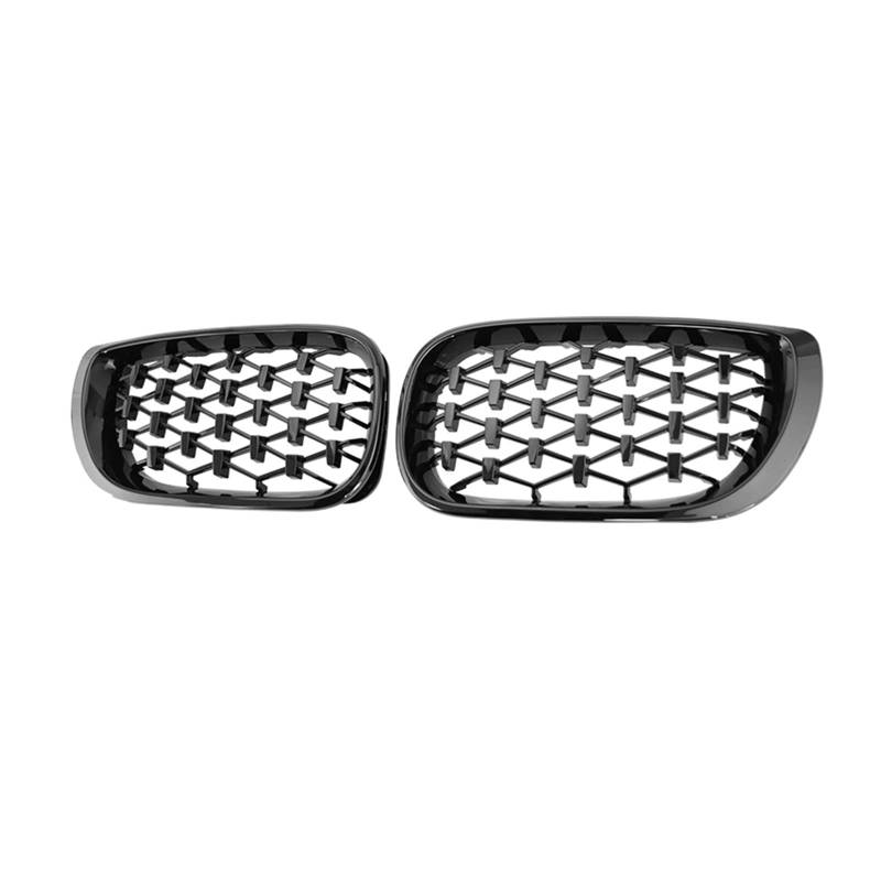 Auto Frontgrill Front Kühlergrille 1 Paar Auto-Front-Nierengrill Diamant-Kühlergrill Für 3er E46 318i 320i 325i 4-Türer 4DR 2002 2003 2004 2005 Renngrill(Gloss Black) von ESSUE