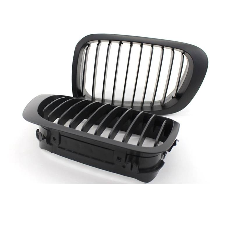 Auto Frontgrill Front Kühlergrille 1 Paar Nierengrill Für Die Frontstoßstange 1 Lamellen-Renngrill Für 3er-Serie E46 2/4-türig 1998 1999 2000 2001 Schwarz Glänzend Auto-Styling(2 Door Matte Black) von ESSUE