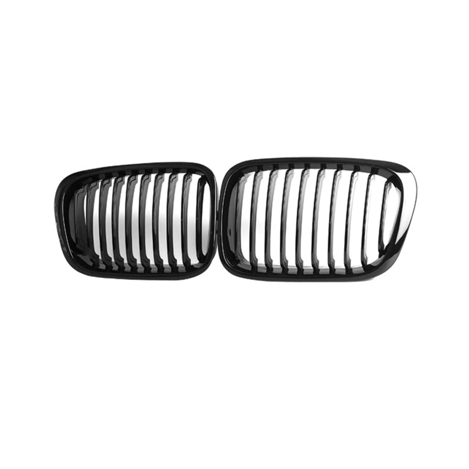 Auto Frontgrill Front Kühlergrille 1 Paar Nierengrill Für Die Frontstoßstange 1 Lamellen-Renngrill Für 3er-Serie E46 2/4-türig 1998 1999 2000 2001 Schwarz Glänzend Auto-Styling(4 Door Gloss Black) von ESSUE