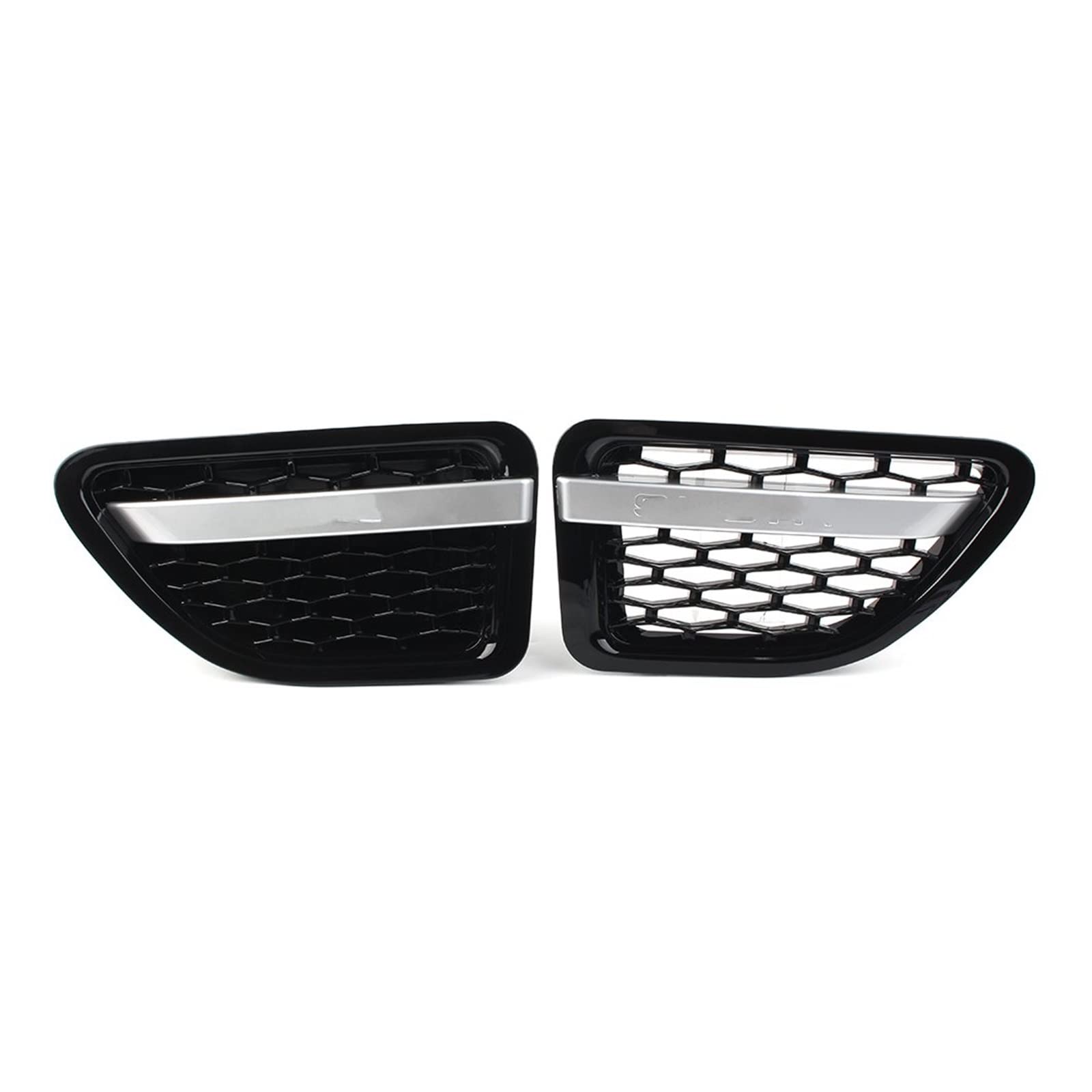 Auto Frontgrill Front Kühlergrille 2 STÜCKE Vorderseite Kotflügel Air Vent Grille ABS Grill Für Land Für Rover L320 Für Range Für Rover Sport 2005 2006 2007 2008 2009 Auto Styling(Black Black Silver) von ESSUE