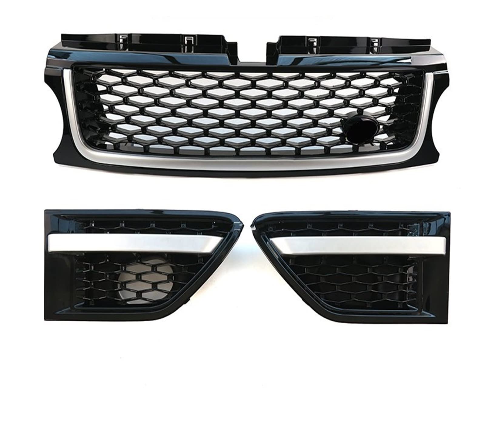 Auto Frontgrill Front Kühlergrille 3 Stücke Für Land Für Rover Für Range Für Rover Für Sport 2010 2011 2012 2013 L320 Auto Front Stoßstange Kühlergrill Seite Vent Abdeckung Grills(B) von ESSUE