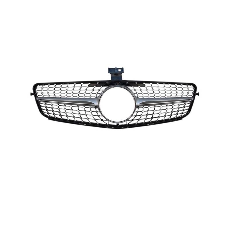 Auto Frontgrill Front Kühlergrille Auto Racing Front Upper Grille Für Benz C Klasse W204 Grille C180 C200 C300 C350 200 C63 Stil(Diamond Silver) von ESSUE