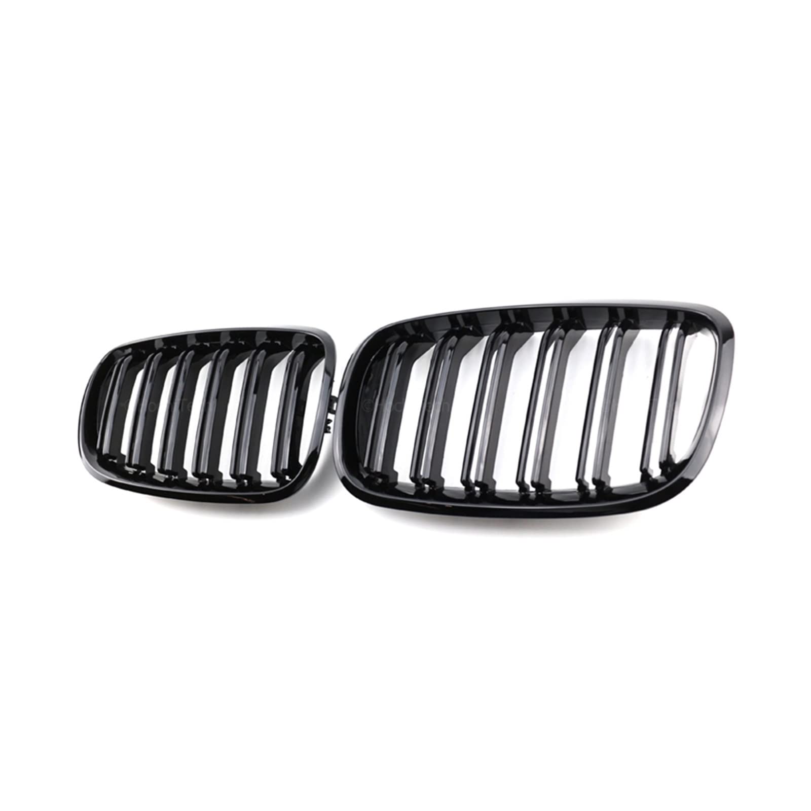 Auto Frontgrill Front Kühlergrille Autogrill Grill Front Niere Glänzend 2 Linie Doppellamelle Für X5 E70 2007-2013 X6 E71 E72 2008 2009 2010 2011 2012 2013 2014 Autozubehör von ESSUE