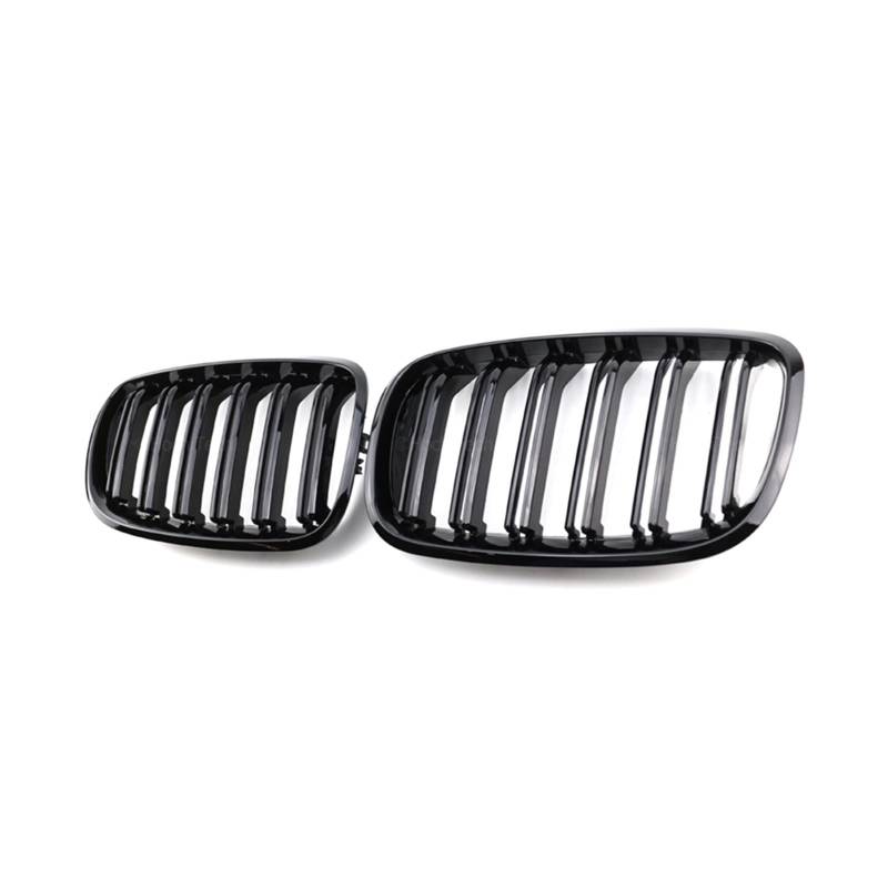 Auto Frontgrill Front Kühlergrille Autogrill Grill Front Niere Glänzend 2 Linie Doppellamelle Für X5 E70 2007-2013 X6 E71 E72 2008 2009 2010 2011 2012 2013 2014 Autozubehör von ESSUE