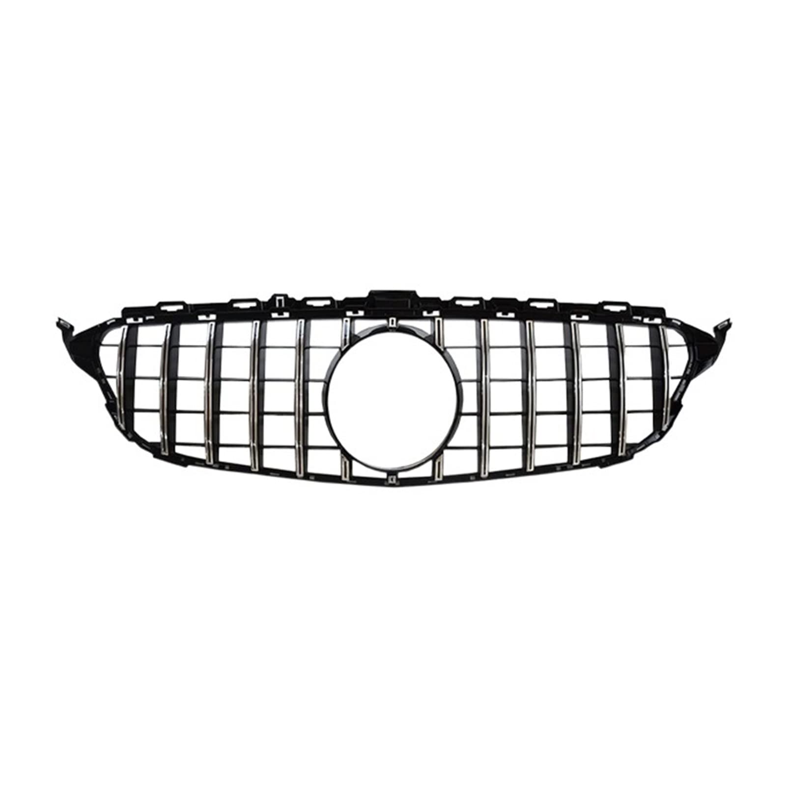 Auto Frontgrill Front Kühlergrille C-Klasse W205 Diamantgrill GT Kühlergrill Für C200 C300 C450 C250 C180 C220 2015 2016 2017 2018 2019 2020 2021 C63 Kühlergrill(19-Silve no cam) von ESSUE