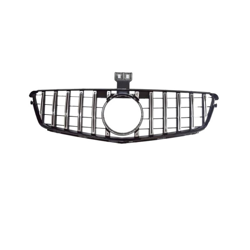 Auto Frontgrill Front Kühlergrille C63 Style Car Racing Front Upper Grille Für C-Klasse W204 Grille C180 C200 C300 C350 200 Frontgrill(GT Silver) von ESSUE