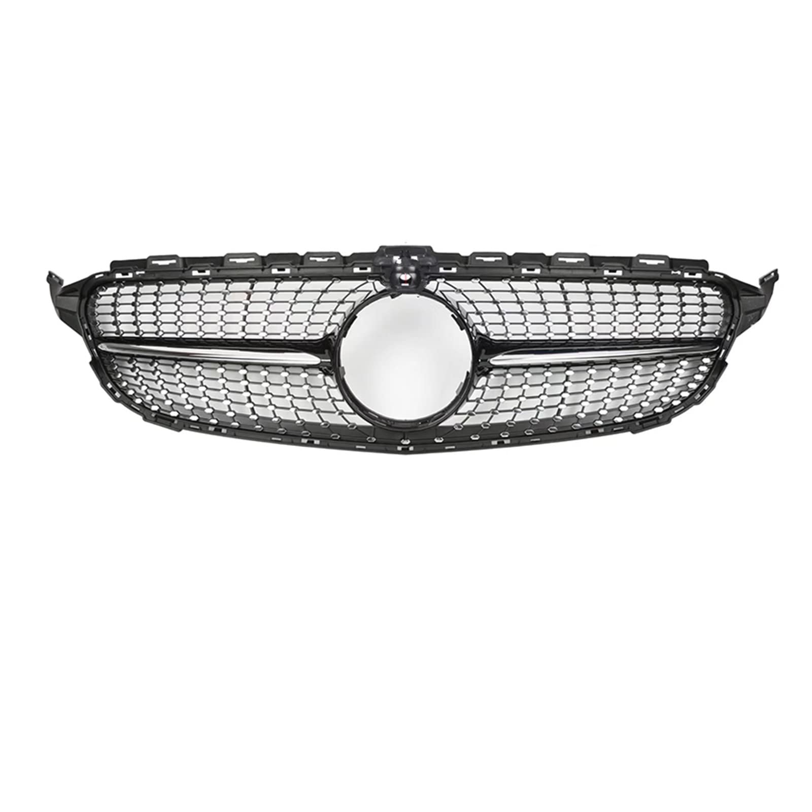 Auto Frontgrill Front Kühlergrille Diamond for GT Grille Ist Geeignet Für Benz C-Klasse W205 Frontgrill C205 C180 C200 C250 C300 C43 2015+ Front Racing Grill(Black with Camera) von ESSUE