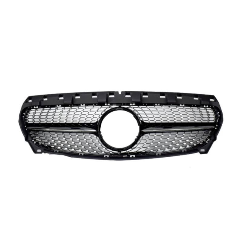 Auto Frontgrill Front Kühlergrille Frontgrill Für Benz Für CLA-Klasse W117 2013 2014 2015 2016 Sport Racing Grill GT Style Diamond Facelift ABS Autozubehör(Diamond Black) von ESSUE