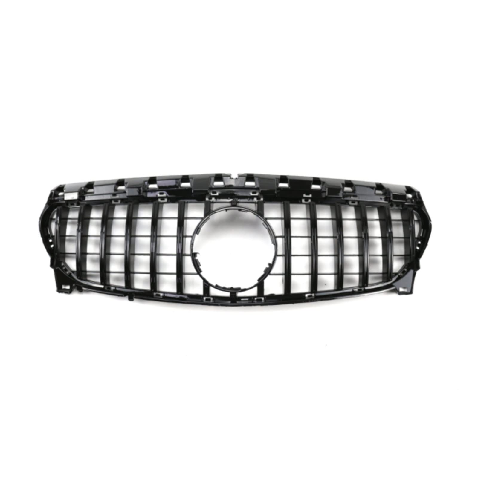 Auto Frontgrill Front Kühlergrille Frontgrill Für Benz Für CLA-Klasse W117 2013 2014 2015 2016 Sport Racing Grill GT Style Diamond Facelift ABS Autozubehör(Schwarz) von ESSUE