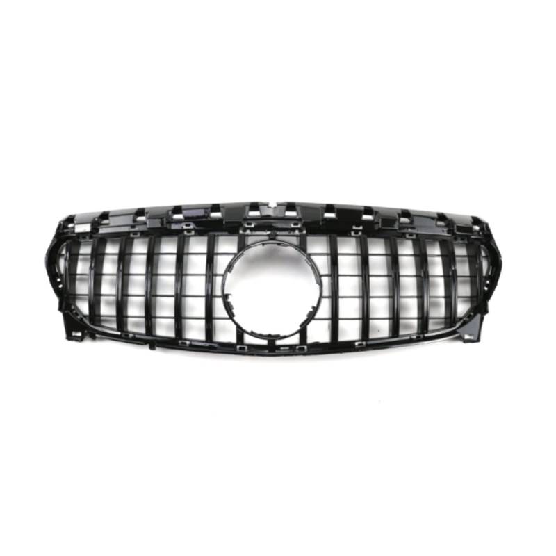 Auto Frontgrill Front Kühlergrille Frontgrill Für Benz Für CLA-Klasse W117 2013 2014 2015 2016 Sport Racing Grill GT Style Diamond Facelift ABS Autozubehör(Schwarz) von ESSUE