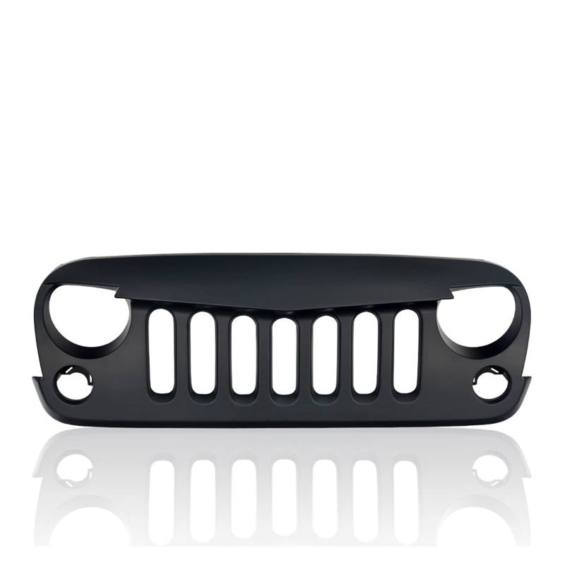 Auto Frontgrill Front Kühlergrille Frontgrill Für Wrangler JK Für JKU Für Rubicon Für Sahara Sport 2007 2008 2009 2010 2012 2013 2014 2015 2016 2017 Racing Grills Stoßfängergitter(A) von ESSUE