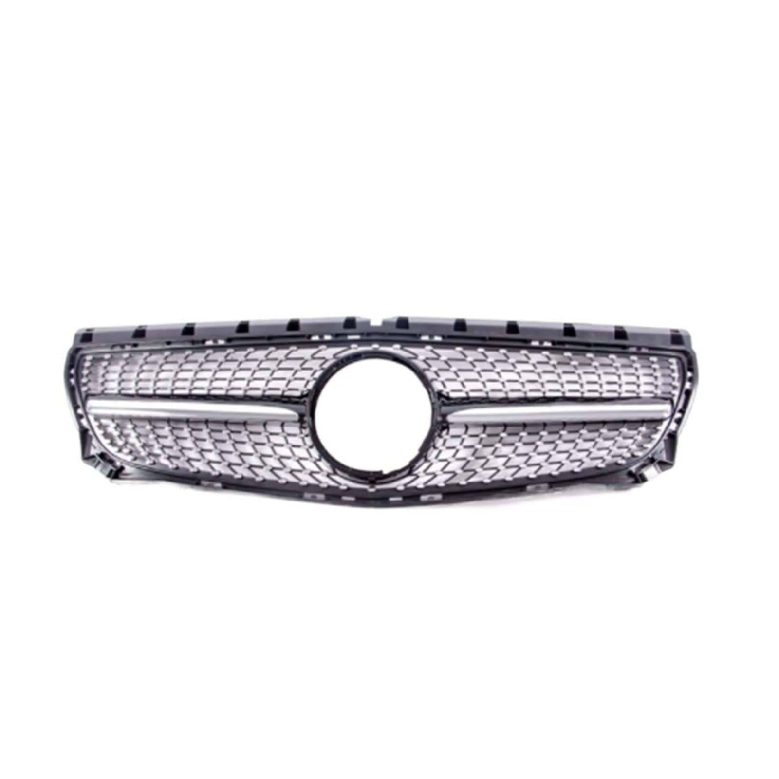 Auto Frontgrill Front Kühlergrille Für B-Klasse W246 2012 2013 2014 2015 2016 2017 2018 2019 B180 B200 B250 B220 Diamond GT Grille Schwarz Silber Frontstoßstangengrill(DAMIOND Black 12-14) von ESSUE