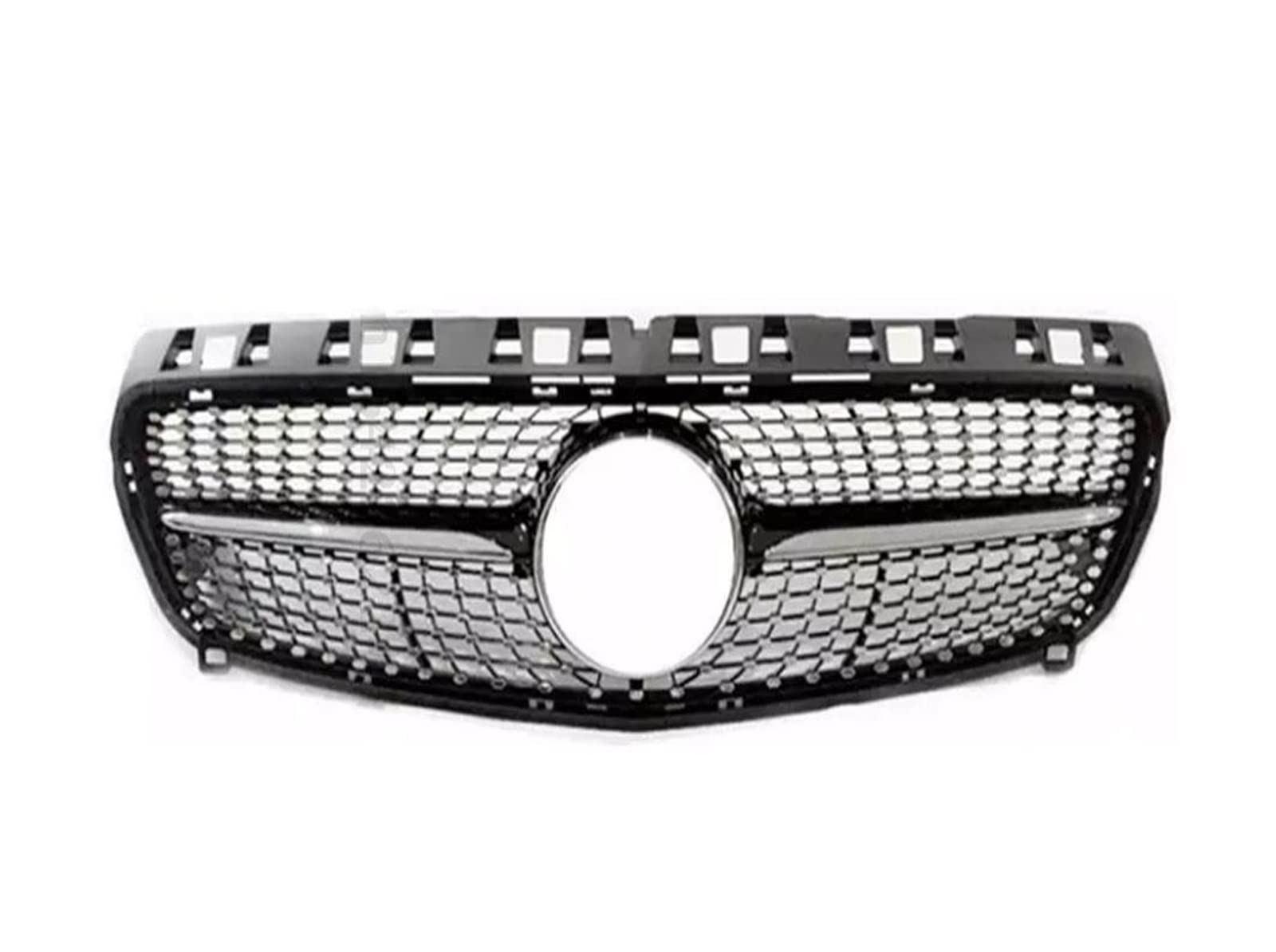 Auto Frontgrill Front Kühlergrille Für Benz A-Klasse A45 W176 2013 2013 2014 2015 2016 2017 2018 2019 A180 A200 A260 GT Diamant-Stil Frontgrill Racing Grill Mesh-Tuning(13-15 Diamond Black) von ESSUE