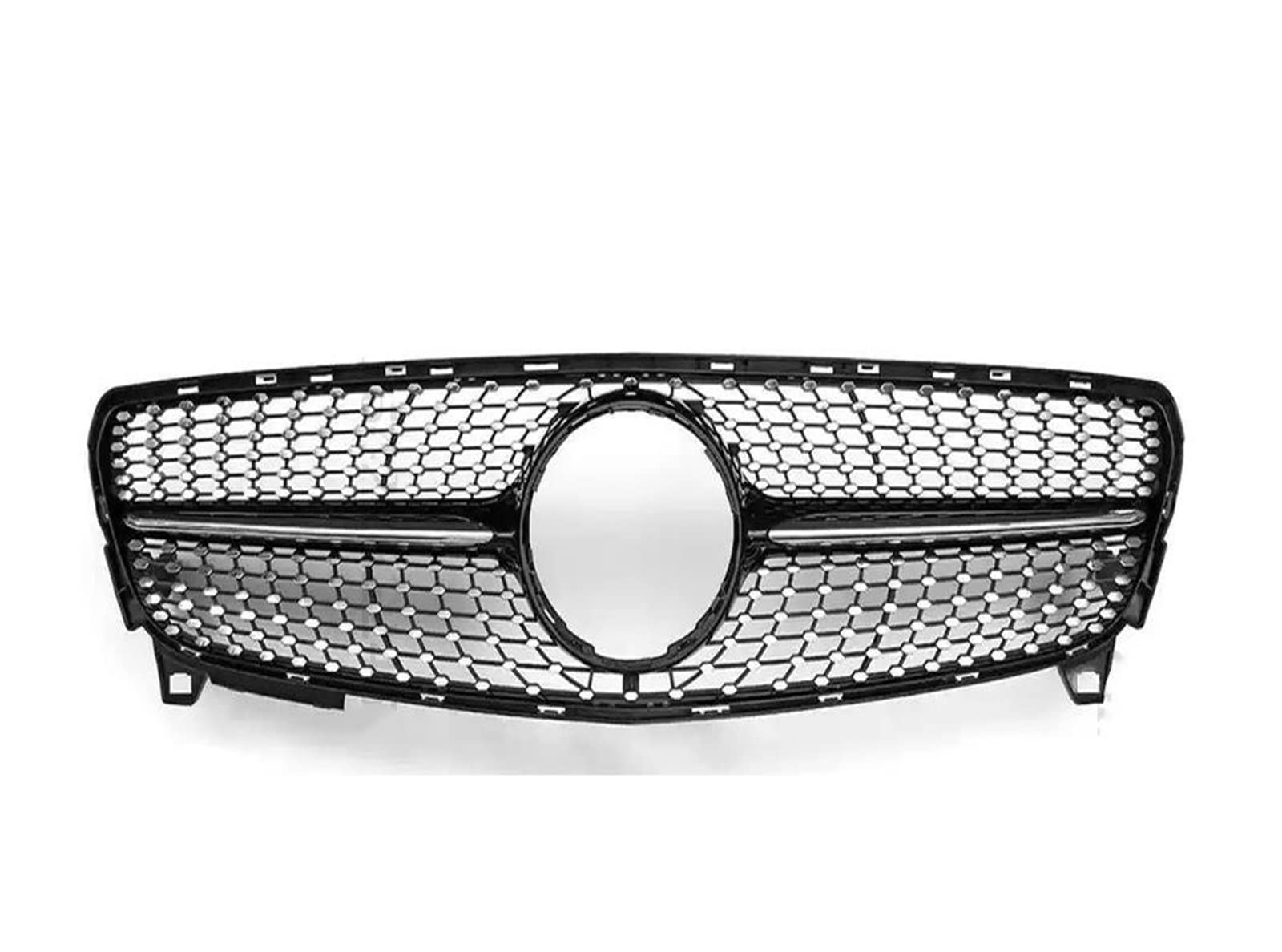 Auto Frontgrill Front Kühlergrille Für Benz A-Klasse A45 W176 2013 2013 2014 2015 2016 2017 2018 2019 A180 A200 A260 GT Diamant-Stil Frontgrill Racing Grill Mesh-Tuning(16-18 Diamond Black) von ESSUE