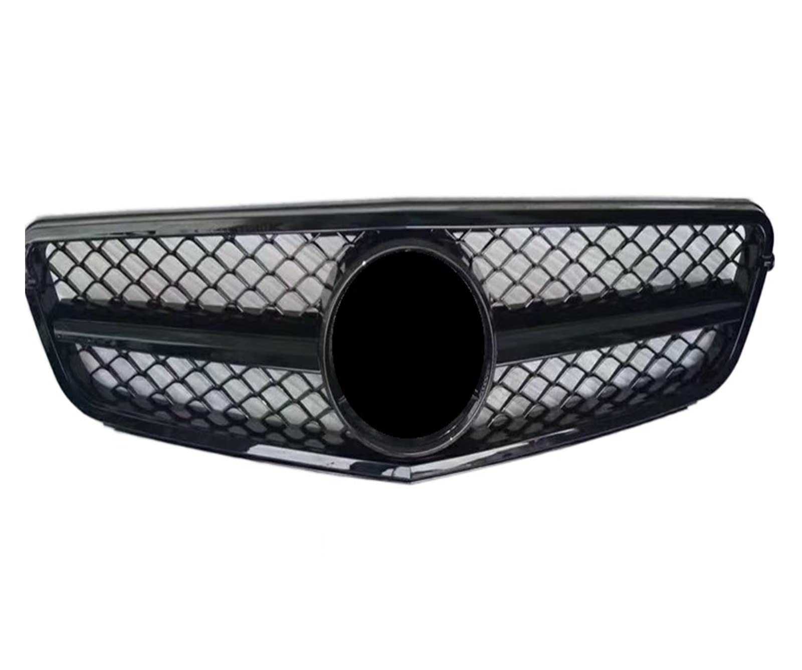 Auto Frontgrill Front Kühlergrille Für Benz C-Klasse W204 C180 C200 C300 C350 2008 2009 2010 2011 2012 2013 2014 Racing Stoßstangengrill GT Diamant Für AMG C63 Stil Auto Kühlergrill(Shiny Black) von ESSUE