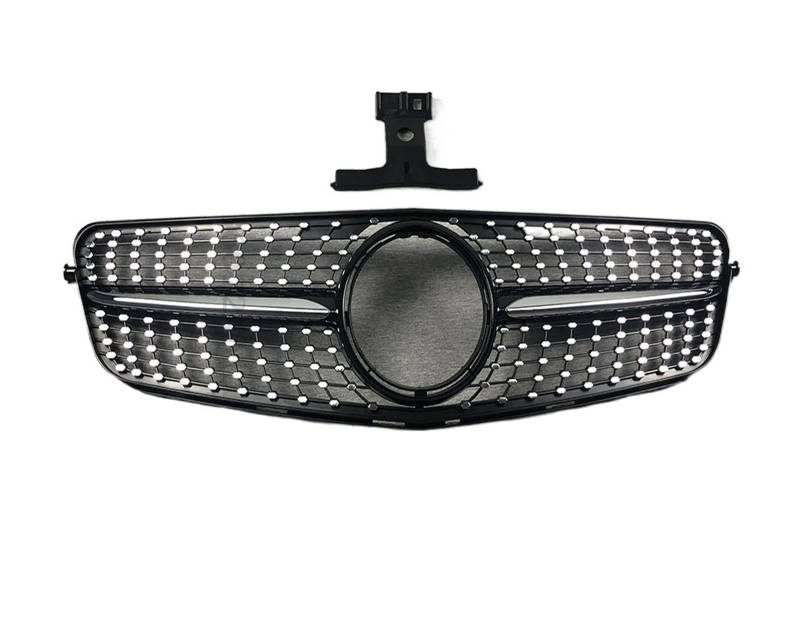 Auto Frontgrill Front Kühlergrille Für Benz C W204 2007 2008 2009 2010 2011 2012 2013 2014 C180 C200 C250 C300 C350 C43 Haube Mesh Front Stoßstange Einlass Grille Racing Grill(Glossy Black) von ESSUE