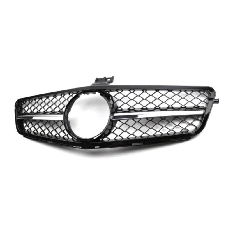 Auto Frontgrill Front Kühlergrille Für Benz C W204 Sport Racing Grill Für AMG Für GT Diamond 2007 2008 2009 2010 2011 2012 2013 2014 Facelift Frontstoßstangengrill(Chrome Bar) von ESSUE