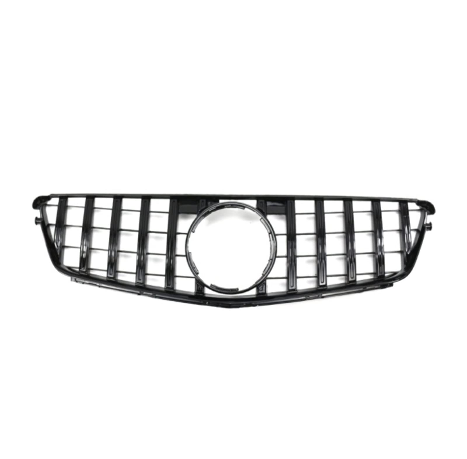 Auto Frontgrill Front Kühlergrille Für Benz C W204 Sport Racing Grill Für AMG Für GT Diamond 2007 2008 2009 2010 2011 2012 2013 2014 Facelift Frontstoßstangengrill(Schwarz) von ESSUE