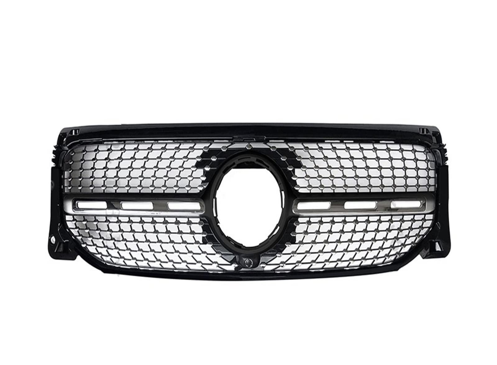 Auto Frontgrill Front Kühlergrille Für Benz Für GLB X247 W247 2019 2020 2021 2022 220 250 Für AMG Line GT Diamond Style Tuning Hood Mesh Frontstoßstangengrill Racing Grill(Diamond Black) von ESSUE