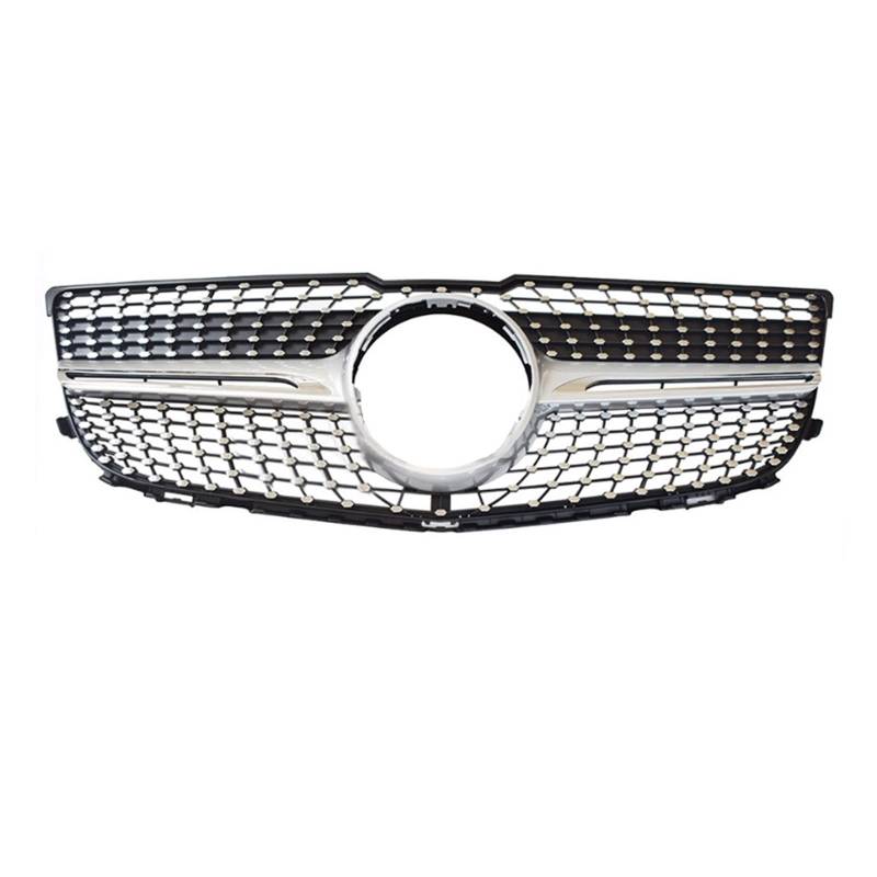 Auto Frontgrill Front Kühlergrille Für Benz Für GLK-Klasse X204 2008 2009 2010 2011 2012 2013 2014 2015 Kühlergrill Mittelnetz Grills Montagerahmen Abdeckung Außenteile(2012-2015 Silver) von ESSUE