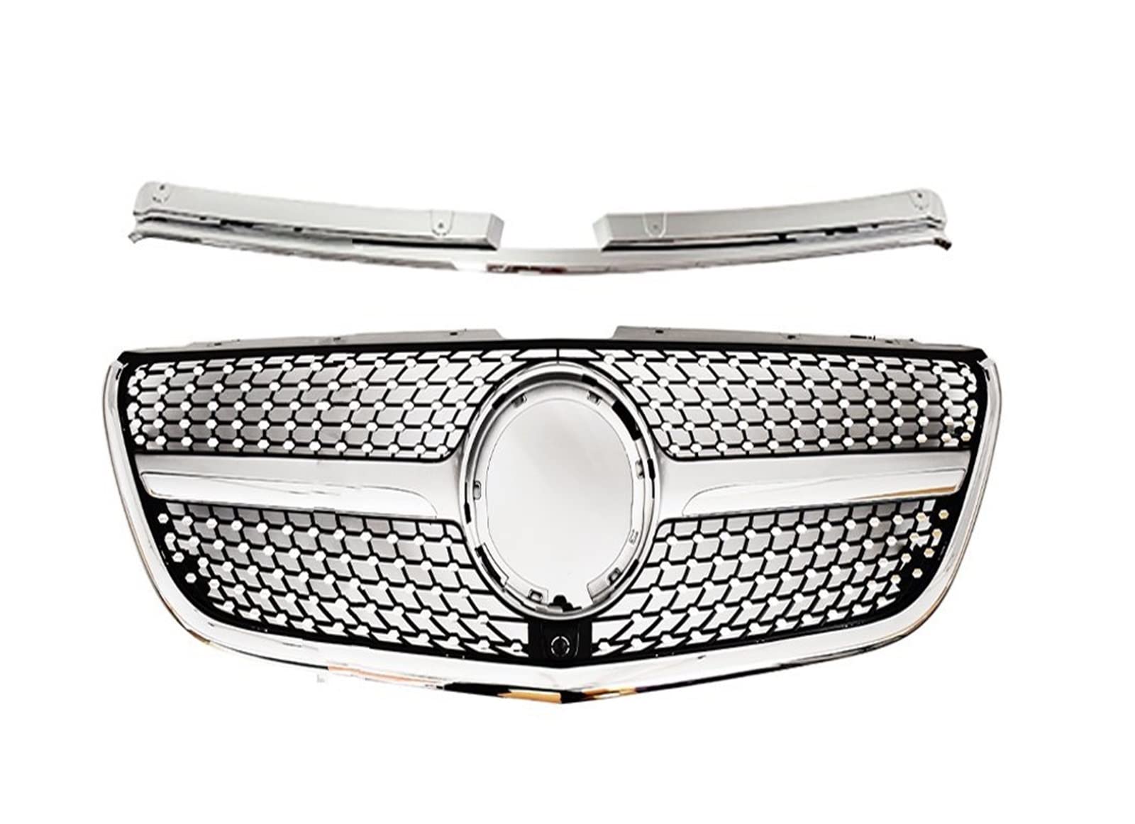 Auto Frontgrill Front Kühlergrille Für Benz Für Vito V W447 V250 V300 V260 2015 2016 2017 2018 2019 2020 2021 2022 Diamant Stil Kühlergrill Racing Stoßstange Grill(Type 8) von ESSUE