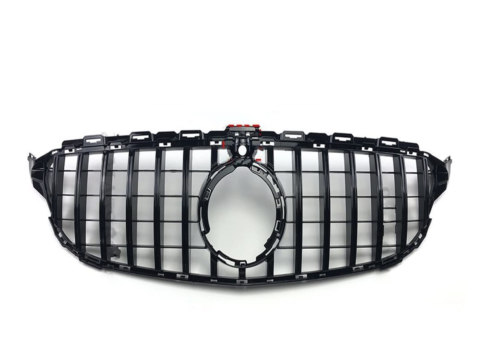 Auto Frontgrill Front Kühlergrille Für Benz W205 C205 S205 C43 C 2014-2021 C200 C260 C180 C250 C300 Für Coupe Für AMG Tuning GT Diamant Front Stoßstangengrill Frontgrill(19-21 Black with Cam-1) von ESSUE