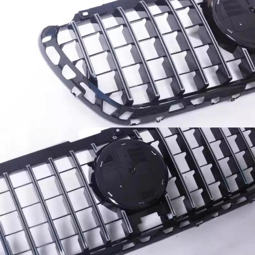 Auto Frontgrill Front Kühlergrille Für Benz W907 2018 2019 2020 2021 2022 Grill Maske Grid Kühlergrill Front Stoßstange Net Montage(Silber) von ESSUE