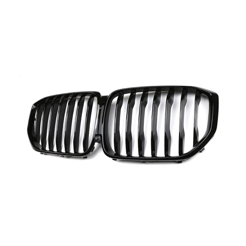 Auto Frontgrill Front Kühlergrille Für X5 Serie G05 2018 2019 2020 Autozubehör Ersatzteil Auto Vorderen Stoßfänger Nierengrill Doppellamellen Glanz Schwarz Kühlergrill(Single Gloss Black) von ESSUE