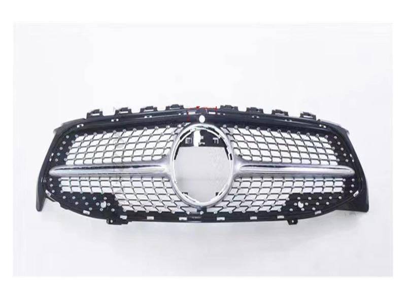 Auto Frontgrill Front Kühlergrille GT Diamond Frontgrill Grill Facelift Für Benz C118 W118 Für CLA 2019 2020 2021 2022 180 200 250 260 220 Tuning-Zubehör(Silvery with Cam) von ESSUE