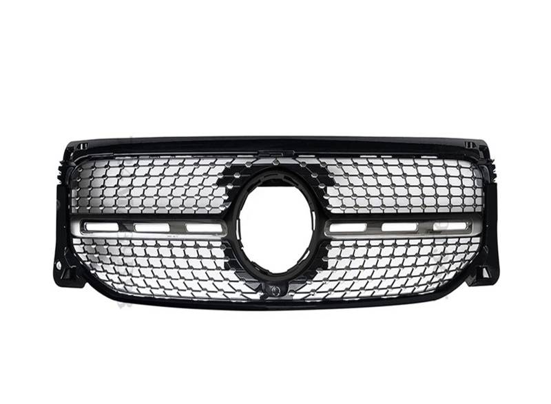 Auto Frontgrill Front Kühlergrille Haube Mesh Front Stoßstange Grille Für Benz Für GLB X247 W247 2019 2020 2021 2022 220 250 Für AMG Linie Für GT Diamant Stil Tuning Racing Grill(Diamond Black) von ESSUE