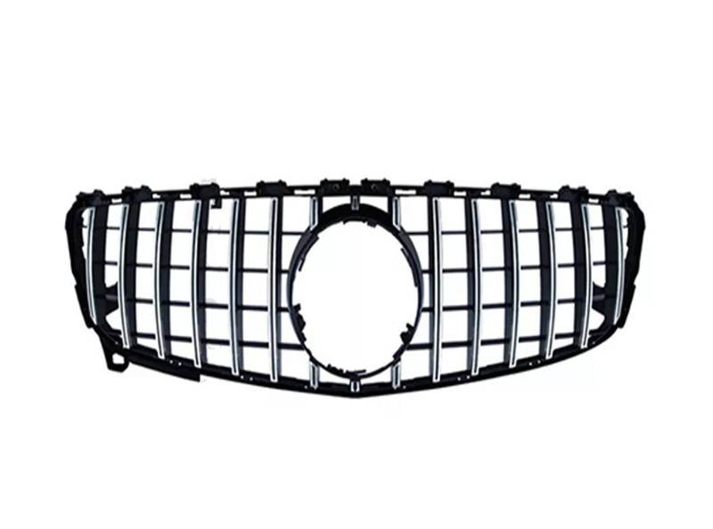 Auto Frontgrill Front Kühlergrille Haubengrill Fronthaubengrill Racing Grill Für Benz Für GLA X156 2014 2015 2016 2017 2018 2019 Mesh Tuning Zubehör Facelift(2017-2019 Silver) von ESSUE