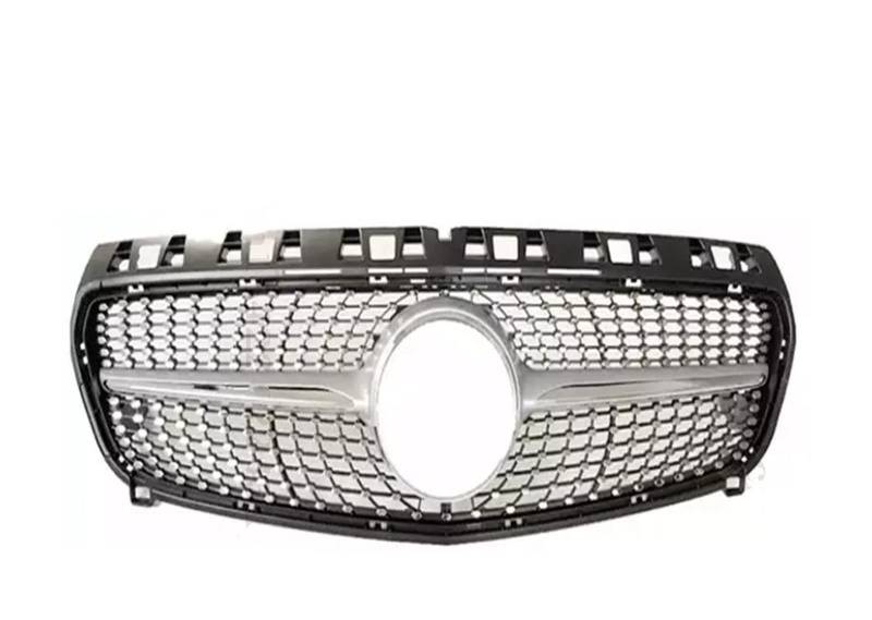 Auto Frontgrill Front Kühlergrille Kühlergrill Racing Grill Mesh Für Benz A Klasse A45 W176 2013 2014 2015 2016 2017 2018 2019+ A180 A200 A260 GT Diamant Stil(13-15 Diamond Silver) von ESSUE