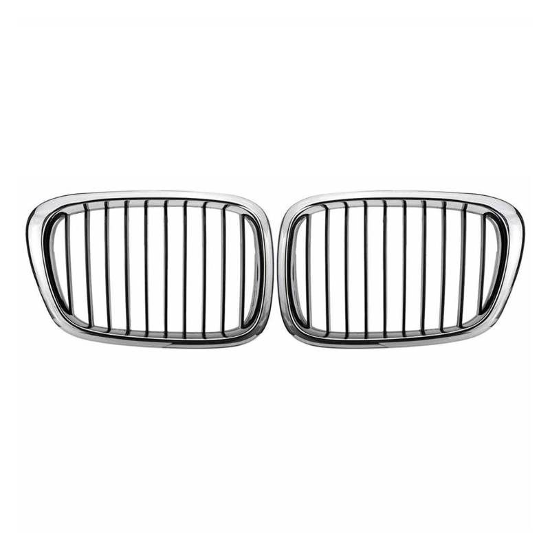 Auto Frontgrill Front Kühlergrille Niere Kühlergrill Für E39 M5 5-Serie 525i 528i 530i 1997 1998 1999 2000 2001 2002 2003 Paar Chrom Schwarz/Glanz Schwarz(B) von ESSUE